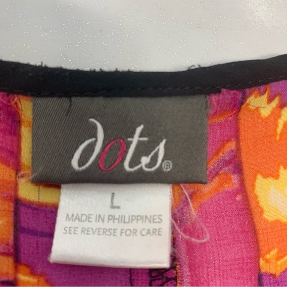 Vtg 90s Top Blouse Woman Large Colorful Empire Waist Tie Semi Sheer Boho Mod 70 - Picture 6 of 9